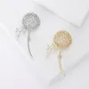 Brooches Beautiful Dandelion Copper Cubic Zircon Plant Flower Jewelry Gifts Pins For Women Girl Clothes Suit Bag Hat Accessories