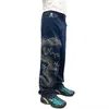 Men's Jeans Dragon Pattern Printed Jeans Men American Street Trend Hip Hop Loose Jeans Fashion All Match Vintage Wide Leg Pants 230826