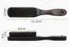 Hårborstar Trähandtag Boar Brestle Cleaning Brush Hairdressing Beard Anti Static Barber Styling Comb Shaving Tools for Men 230826