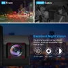 كاميرات Mini Dash Cam Dual Camera 4K للسيارة مسجل فيديو UHD Night Vision Dashcam GPS 24H STARTH STARED 170 ° FOV 2 DRIVE DVRS RESSITAR