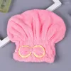 Asciugamano 6 colori in microfibra solido capelli ad asciugatura rapida cappello turbante donna ragazza donna berretto da bagno asciugatura testa avvolgente