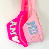 Bolsas de cintura Stock Fanny Pack Personalizado Glitter Chenille Patche Sport Running Nylon Bolsa impermeable 230826