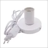 Polerad metall Desktop Lamp Base 180 cm Cord E27 E26 Bashållare med ONOFF Switch EU US Plug -in skruv för tabell LL