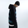 Sweats à capuche pour hommes Sweatshirts FEWQ Stripe Laine Mélangée Pull à capuche 2023 Rayé avec chapeau Casual Male Tops Mode coréenne Automne Hiver 24x1395 230826