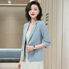 Kvinnors kostymer Summer Ladies Blazer Half Sleeve Thin Blaser Kvinnor Sacka Jackan Feminin Femme White Black Office Lady Lady