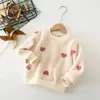 Pullover Kindertrui met print Patroonontwerp Peuterkleding Kinderen Teddy Fleece Warm sweatshirt voor babyjongens Meisjes 2-10 Y 230826