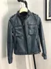 Kvinnor fårskinn bombplan Shearling Jacket Kort skinnjacka Kvinnor Motorcykeljackor Airforce Flight Coat Vintage Colors