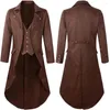 Heren trenchcoats Vintage aankleden Halloween Tuxedo Gothic jas Steampunk slipjas lange jas middeleeuws kostuum trim geschikt voor mannen