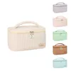 Waist Bags Makeup for Women Travel Toiletry Cute Cases Bag Portable Solid Color Organizer Box Cosmetic Neceser PU Leather 230826