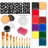 Pintura corporal 20 colores Cosmético seguro Flash Tatuaje Pintura Arte Fiesta de Halloween Maquillaje Disfraces Belleza Paleta Cara Pintura corporal Óleo 230826