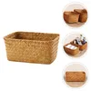 Dinnerware Sets Weave Basket Sundries Organizer Household Storage Holders Tabletop Desktop Woven