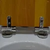 Badtillbehör set universellt justerbart par ersättande krom toalettstol gångjärn med beslag för olika storlekar säten