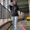 Women's Two Piece Pants 2023 Autumn Winter Sweater Set Sports Casual Hooded Cotton Warm Ladies Clothing Running