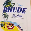 RHUDEココナッツツリーロゴレタープリント長袖のセーターデザイナーパーカーメンズアンドレディースハイストリートフード付きセーターパーカー