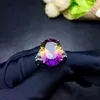 Cluster Rings Weainy Natural Amethyst Lady Ring S925 Sterling Silver Fashion 12 16mm Millennium Cut High-klass