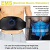 Back Massager Electric EMS Muscle Stimulator Toner ABS Trainer Belt Abdominal Vibration Fitness Belts Body Waist Weight Loss Slimming Massager 230826