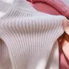 Pullover Baby Girls Boys Knit Sweater Blouse Pullover Sweatshirt varm crewneck långärmad solida toppar kläder för spädbarns småbarn barn 230826