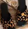 Pantoufles femmes tongs imprimé léopard femme chaussures plates décontractées croix bout ouvert femme dame diapositives pantoufles sandales chaussures