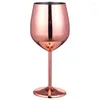 Wine Glasses Stainless Steel Champagne Cup Glass Cocktail Creative Metal Bar Restaurant Goblet Rose Gold