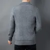 Männer Pullover Männer Pullover Strickjacke Koreanische Stil Tiefem V-ausschnitt Revers für Herbst Mode Lässig Männliche Kleidung Solide 7202 230826