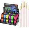 Body Paint 8 colori 10mlpc Face Body Art Paint UV Glow colore del viso nel night bar Halloween Party Beauty Makeup kit pittura per il corpo all'ingrosso 230826