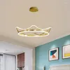 Lustres Moderne Minimaliste Couronne Lustre Salon Chambre Princesse Led Pendentif Lampes Créatif Éclairage Pour Enfants Décor