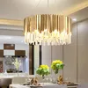 シャンデリアモダン楕円形のクリスタル天井シャンデリアレストランLEDライト豪華なバーテーブルランプベッドルームリビングルーム照明