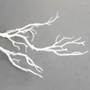 Fleurs décoratives branche en plastique artificielle obscurité sorcière bricolage bois bandeau accessoires cornes faux arbre bifurqué blanc noël