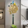 Wandklokken Pauw Mode Chinese stijl Luxe Esthetische Horloge Kunst Muurschildering Woonkamer Ontwerp Reloj Pared Woondecoratie