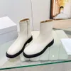 de rij schoenen Zwart leren enkel Chelsea Boots falt Fashion Booties Designer schoenen voor meisjesvrouwen