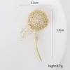 Brooches Beautiful Dandelion Copper Cubic Zircon Plant Flower Jewelry Gifts Pins For Women Girl Clothes Suit Bag Hat Accessories