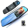 Mini Cameras Automobile DVR Rearview Mirror Car Dreagers Wide Angel Night Vision Dahscam Rearview Camera Electronics Accessories 230826