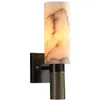 Wall Lamps Garden Traditional Marble Light Copper Lamp Bedroom Stair Jade Landscape E27 LED Indoor Fixtures For Home