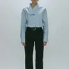 Женские блузки VII бренд VC Fashion Woman Blouse 2023 Осенняя одежда простая повседневная кубическая лацкана с длинным рукавом предложения