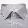 Erkek Elbise Gömlek Erkekler Normal Fit Kırışıklık Dirençli Uzun Kollu Elbise Gömlek Tek Yama Cep 100% Pamuklu Resmi İş Klasik Üstler Gömlek 230828