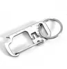 3 Farben Edelstahlschlüsselkette Multifunktion Opener Lurer Lineal Keychain Hangschnalle Key Ring Bierflaschenöffner DB379