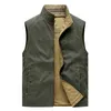 Autumn Outdoor Vest Luxury Cotton Jackets 2023 Mens Bomber Camping Jackets Fashionable Bigsize Sleevelesswo Vest Military Coats HKD230828