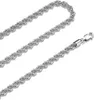 Waitsoul 925 Sterling Silber Seilkette Karabinerverschluss 2,5 mm Silberkette für Männer Frauen Silber Halskette Kette 16-30 Zoll