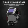 Skyddskläder Andeli stor utsikt Svetshjälm Vänd upp Auto Darking Welding Mask med sidovy Digital svetslins True Color 4 Arc Sensor HKD230826