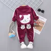 Clothing Sets Baby Girl Clothing Toddler Set Autumn Winter Infant Kids Zipper Jacket and Jogging Pants Cartoons Christmas Outfit Suit x0828