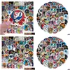Car Stickers 50Pcs Rock Band Gratef Dead Sticker And Roll Graffiti Kids Toy Skateboard Motorcycle Bicycle Decals Wholesale Drop Delive Dhpeq