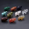 Hänghalsband 3st/mycket natursten söt elefant mix färg agat för att göra diy smycken örhängen halsband tillbehör 28x38mm
