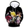 Felpe con cappuccio da uomo I sette peccati capitali Felpe con stampa 3D Uomo/Donna Nanatsu No Taizai Felpa con cappuccio Anime Abbigliamento streetwear