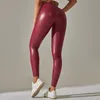 Leggings para mujer Rooftrelle Butt Lift PU cuero pantalones multicolores cintura alta elástico Sexy apretado 230828