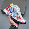 Designer masculino feminino tênis de corrida corredor 7.0 transmissão sentido tênis preto branco rosa azul borgonha desconstruído sapatos casuais esportes ao ar livre das mulheres dos homens