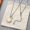 Collana di stilista di lusso del marchio parigino Collana 23ss nuova collana con pendente girevole