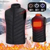 Elektrisk uppvärmd jacka USB-uppvärmning Vest Washable Warm Down Jacket för män Kvinnor Winter Outdoor Skiing Cycling Reating Vest S-5XL HKD230828