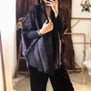 Women's Jackets Miyake Pleats Woman Jacket Long Sleeve Shawl Cardigan Coats Loose Bat Short Shirt TP7046