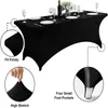 Toalha de mesa de cor sólida spandex toalha de mesa para banquete de festa de casamento 4ft 6ft 8ft capa de tecido elástico personalizado 230828