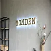 Factory Outlet Outdoor illuminated stainless steel LED letter for shop sign,Alphabet Letters for Outdoor 3d LED back Illuminated sign